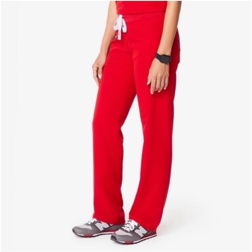 FIGS red scrub livingston pant